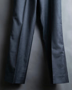 "CHANEL" 100% wool wide tapered slacks