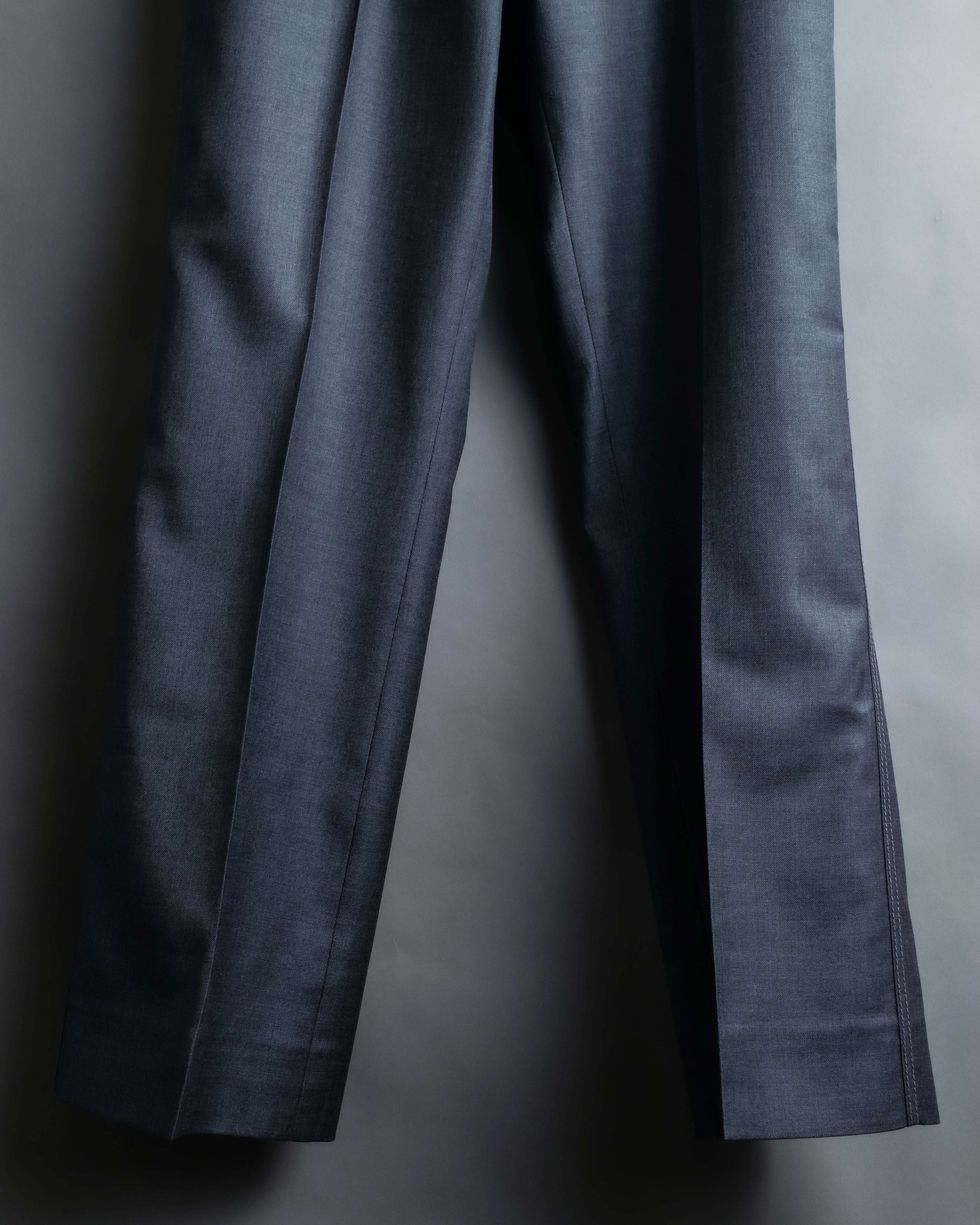 "CHANEL" 100% wool wide tapered slacks
