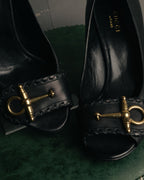 “GUCCI” 90’s-00’s Horsebit open toe pumps