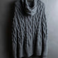 "JEAN PAUL GAULTIER" Cable knit design hooded pullover