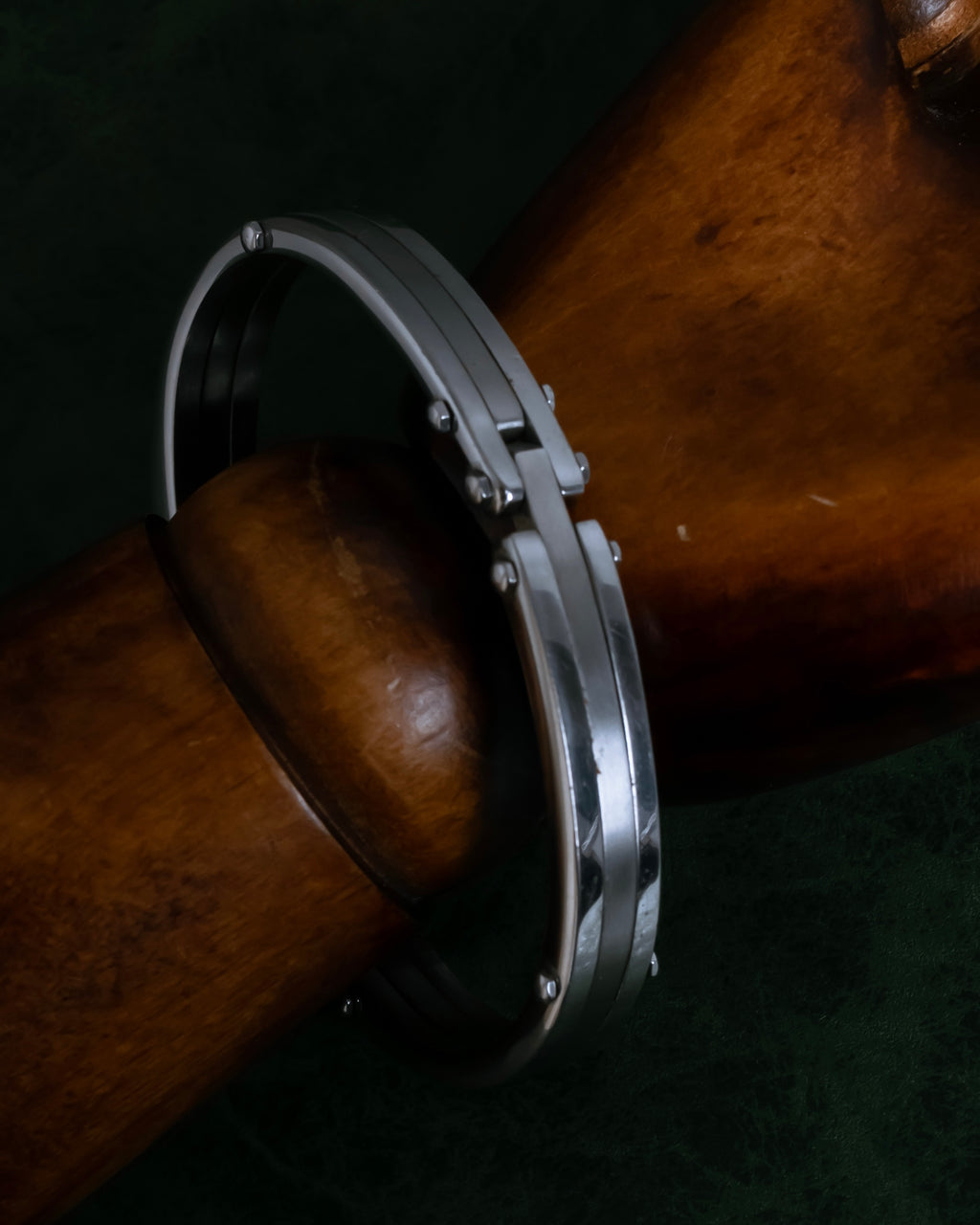 "Dolce & Gabbana" Curved rivet design silver metal bracelet