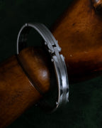 "Dolce & Gabbana" Curved rivet design silver metal bracelet