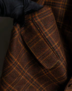 "Burberrys" Warm-colored checked twill tailored jacket