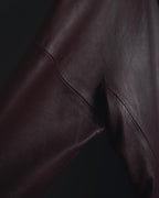 "LOEWE" 80’s-90’s nappa leather shawl-collar jacket