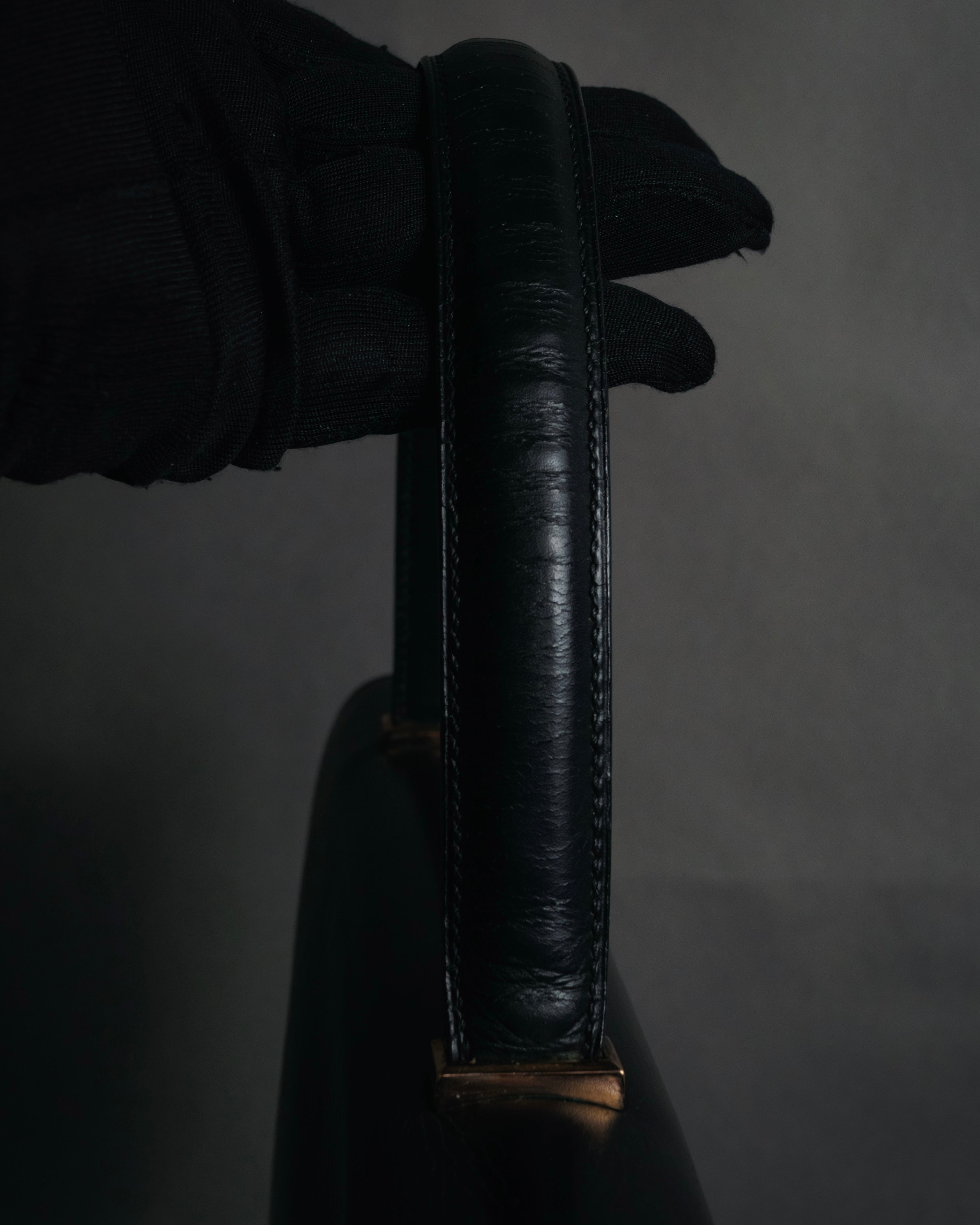 –SPECIAL– "HERMES" 60’s-70’s Box calf piano lock accordion bag