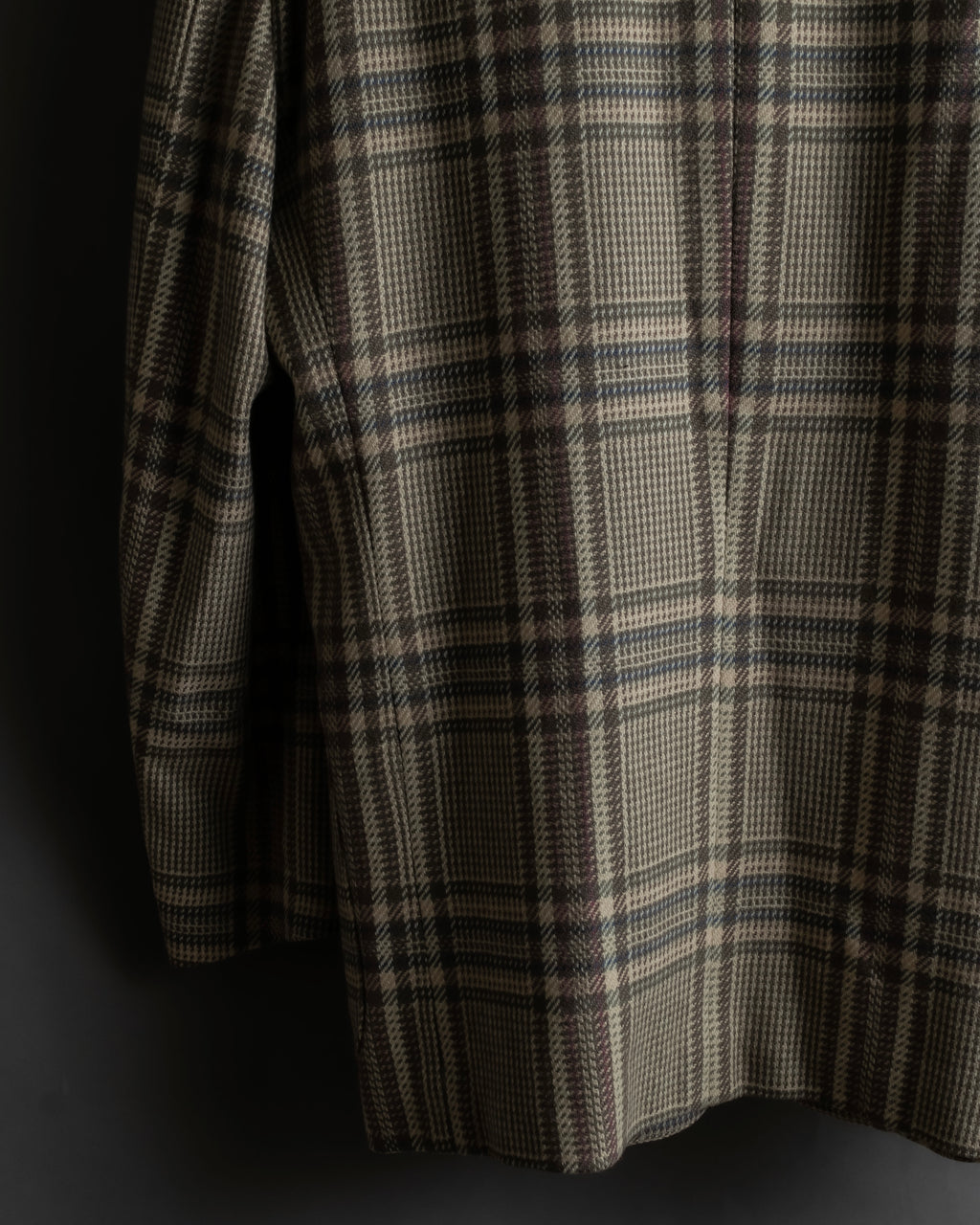 "BURBERRYS" Windowpane pattern tweed tailored jacket