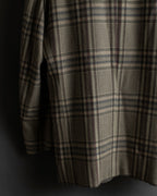 "BURBERRYS" Windowpane pattern tweed tailored jacket