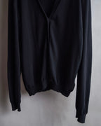 "MAISON MARGIELA" 18SS Elbow patched v-neck knit cardigan