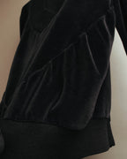 "Véronique Branquinho" 90's-00's Cotton velour v-neck sweatshirt
