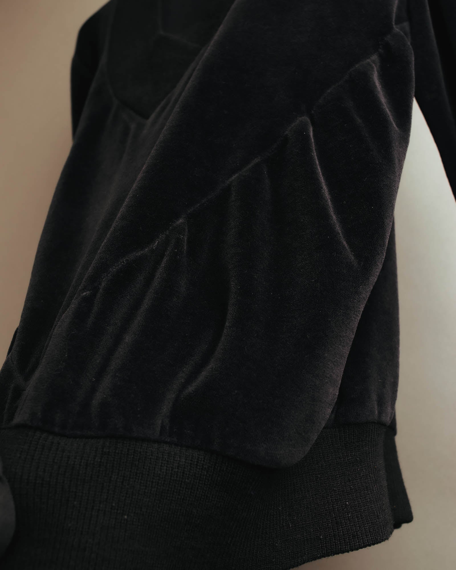 "Véronique Branquinho" 90's-00's Cotton velour v-neck sweatshirt