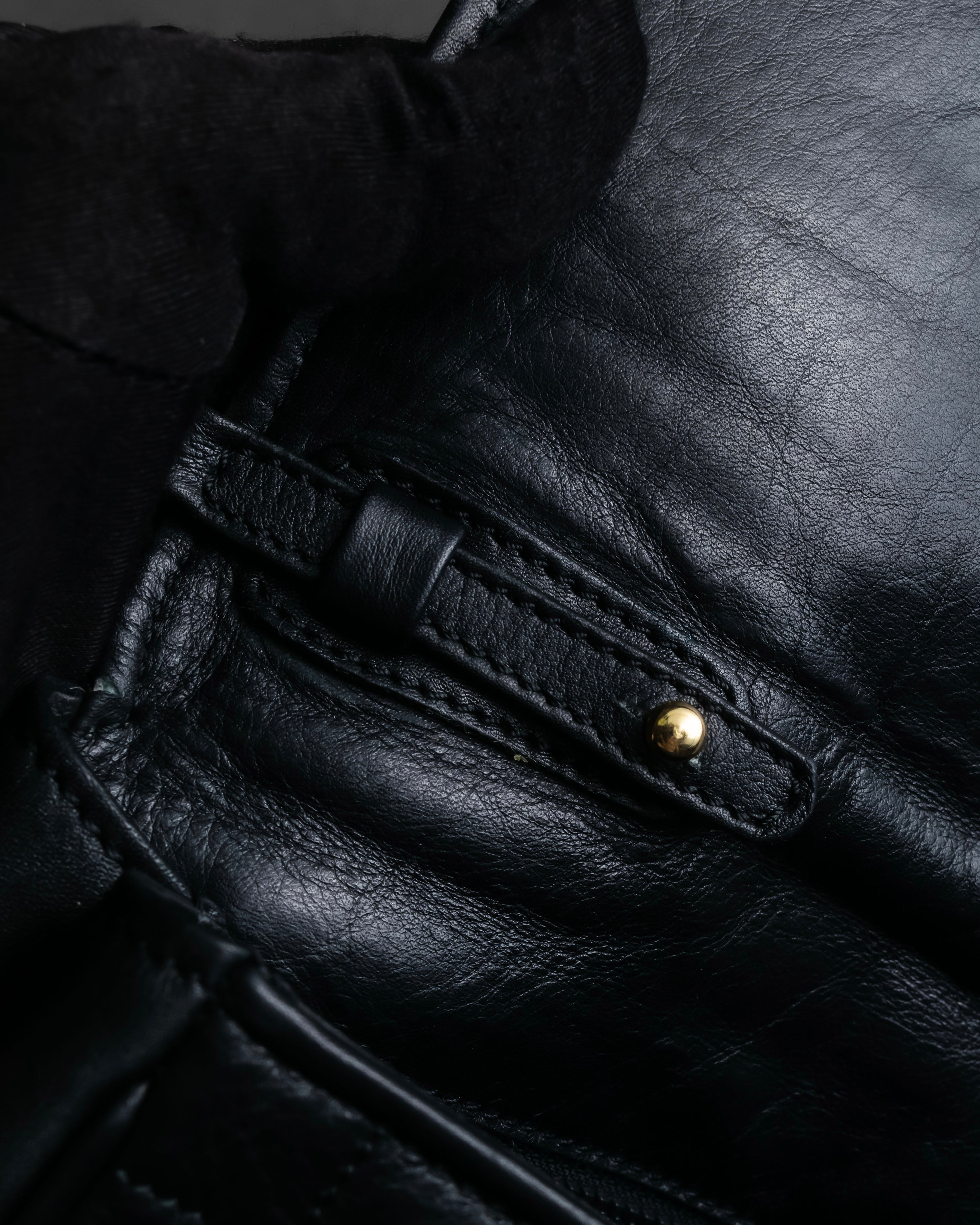 "CELINE" Triomphe logo quilted leather shoulder bag