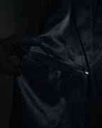 "BALENCIAGA.PARIS" 2008-2009 Sculptural satin shawl collar tuxedo jacket