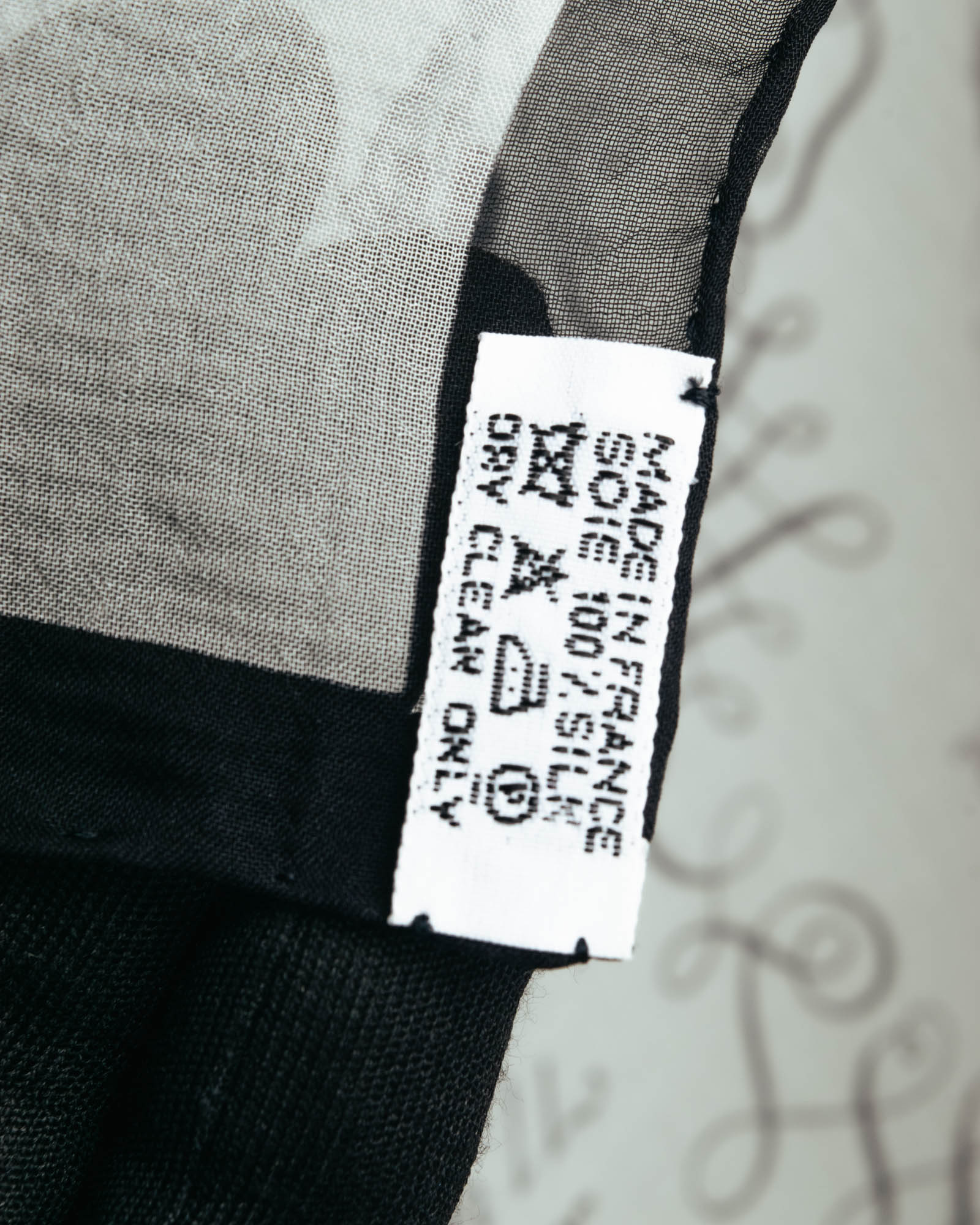 "Hermès" 80's-90's Airy silk chiffon scarf