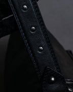 "CELINE" Metal parts design horizontal leather one-shoulder bag