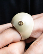 "Christian DIOR" Balloon detail logo design ring