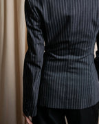 "Dolce & Gabbana" White striped shaped tailored jacket