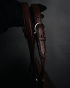 "Salvatore Ferragamo" 90’s-00’s Gancini hardware pebbled leather tote bag