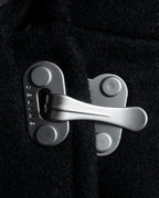 "CELINE" Hedi Slimane period metal buckle design long coat