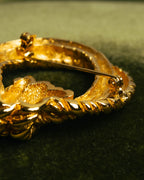 "Christian Dior" 80's-90's Sculptural gold tone brooch