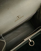 “VALENTINO GARAVANI” 90’s structured top handle leather bag