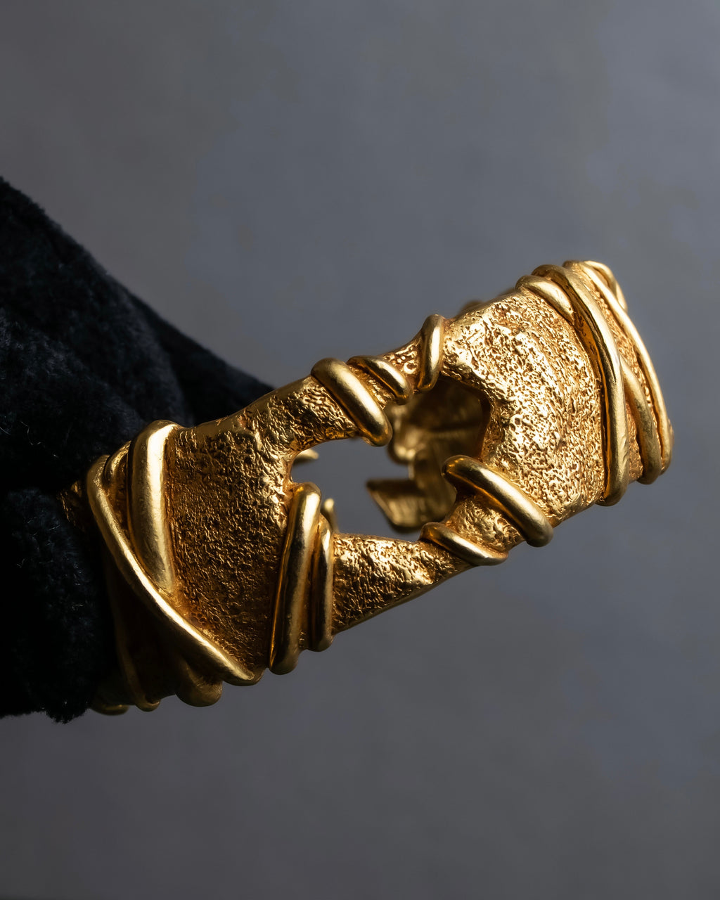 "Christian Lacroix" Sculptural detail gold bracelet