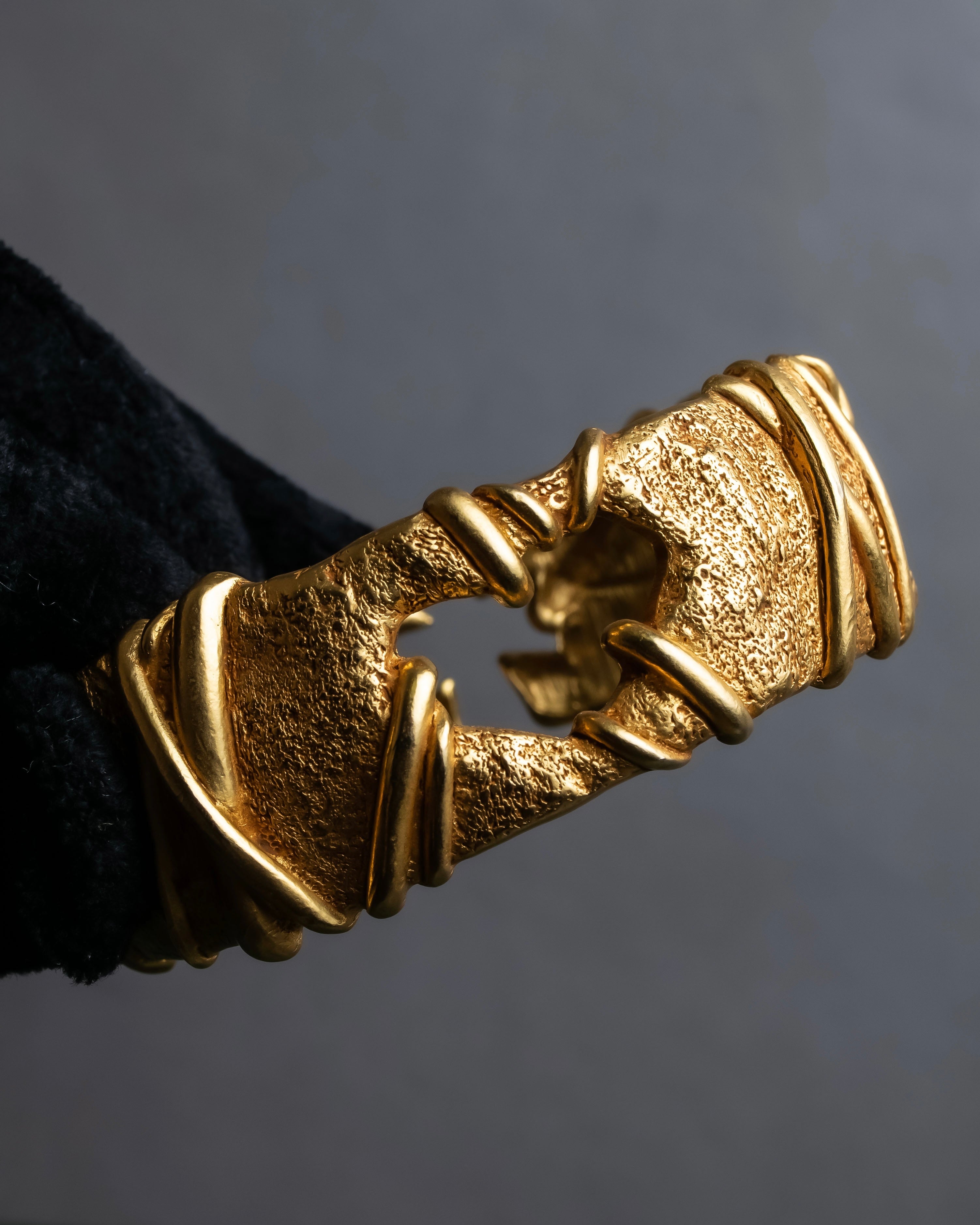"Christian Lacroix" Sculptural detail gold bracelet