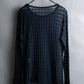 "ISSEY MIYAKE" Checkered see through pullover