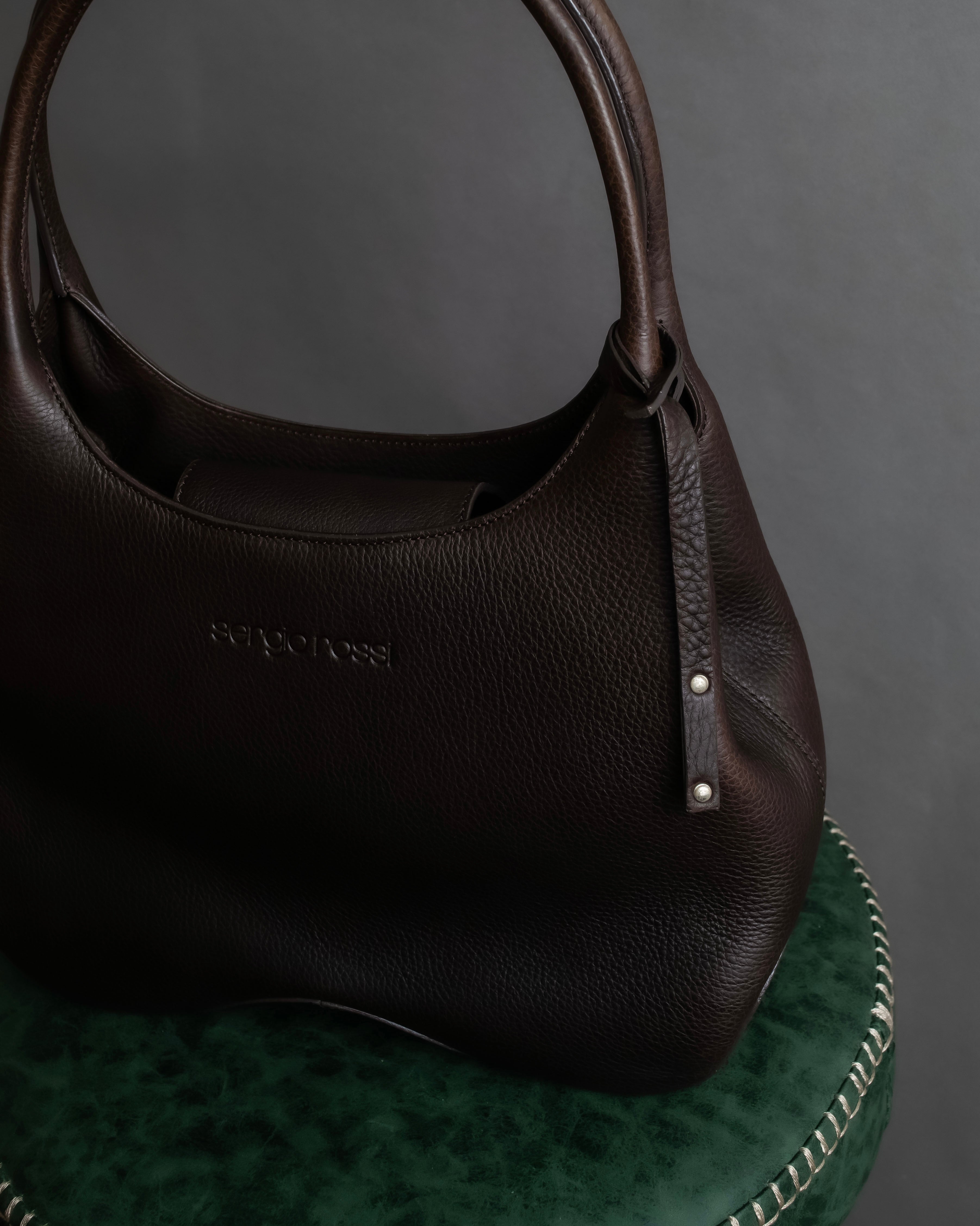 "Sergio Rossi" Flexible leather one-handle bag