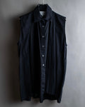"MAISON MARGIELA" 13SS Panel design sleeveless black shirt