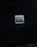 "JEAN PAUL GAULTIER" Front clasp design suede leather hand bag