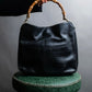 "GUCCI" One handle design leather bamboo bag