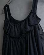 "FENDI" Gathered frill design sleeveless dress