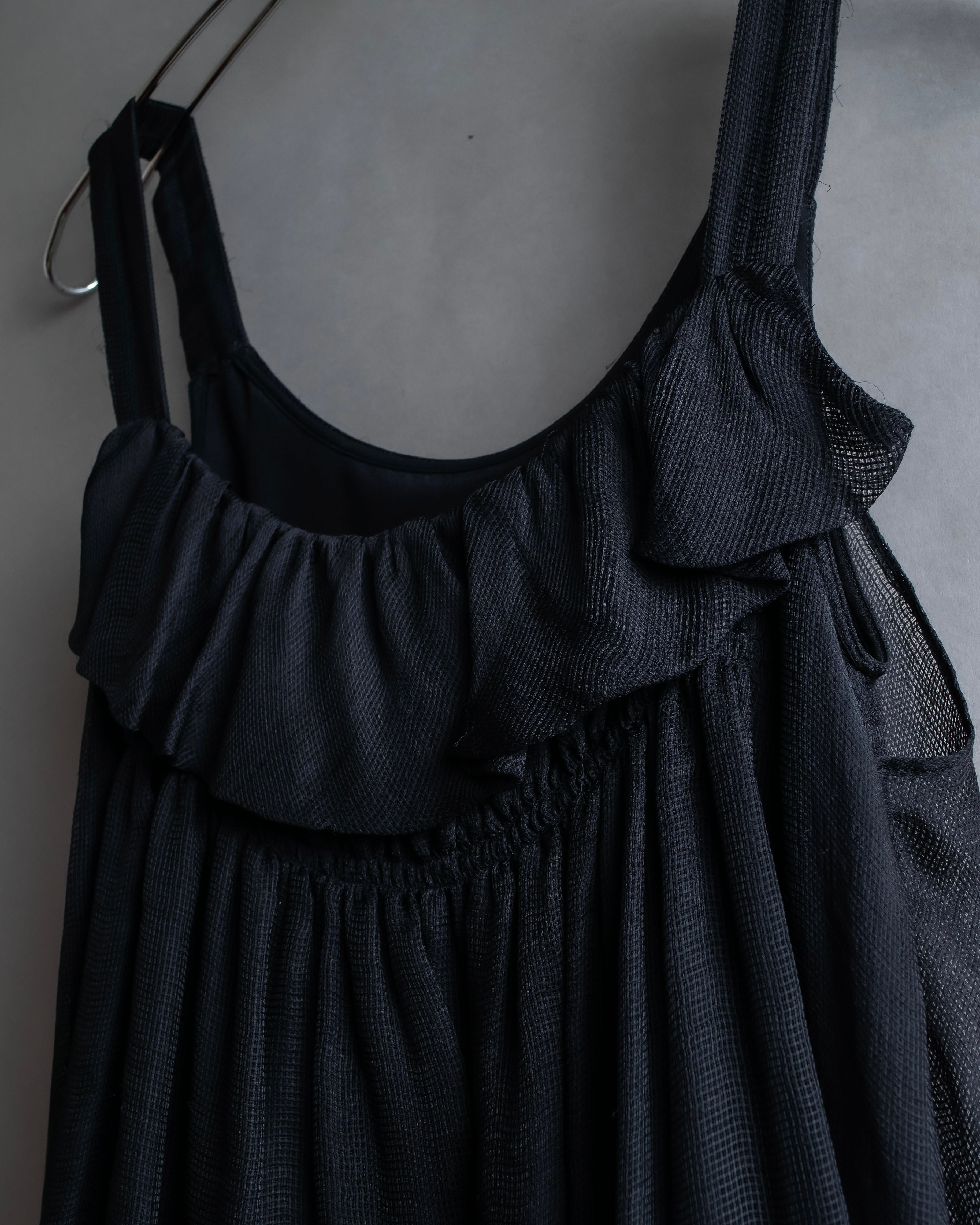 "FENDI" Gathered frill design sleeveless dress