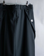 "NINA RICCI" Side button detail cropped length skirt