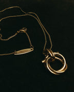 “Ferragamo” 90’s-00’s Interlocking ring pendant necklace