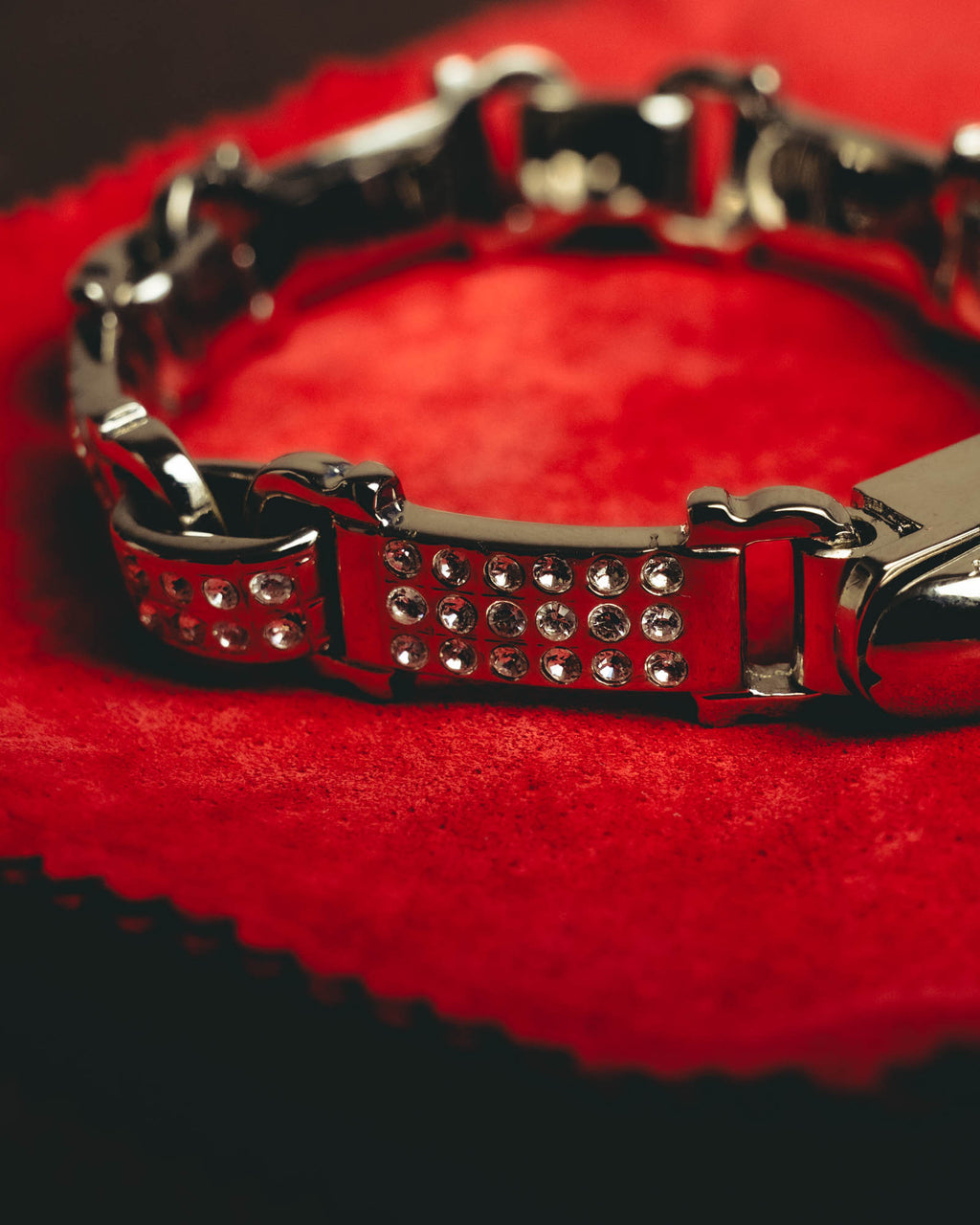 "Ferragamo" Sparkling crystal link bracelet