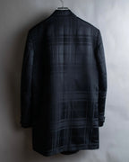 Vintage geometric check oversized tailored jacket