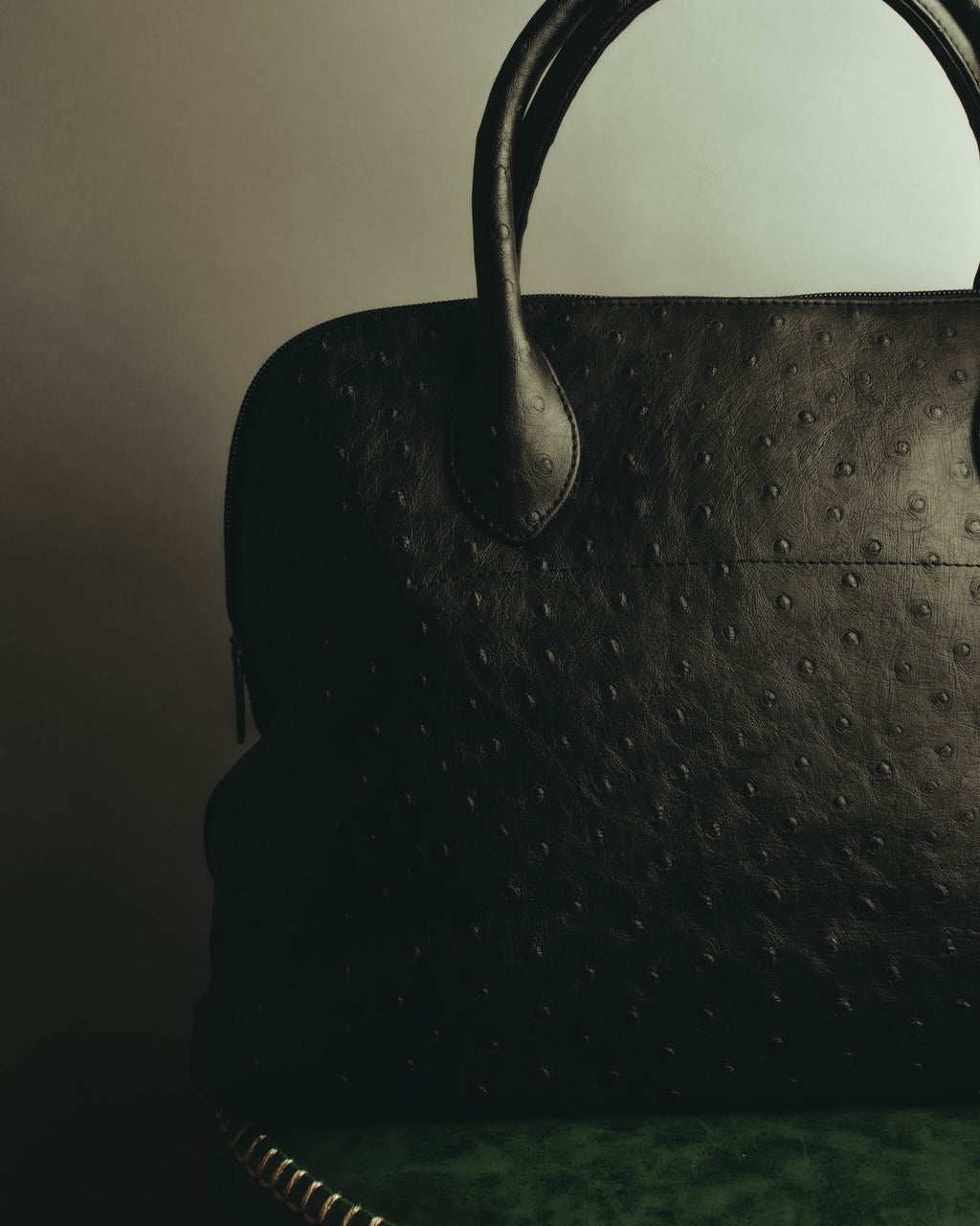 “Pierre Cardin” 80’s-90’s Ostrich leather top handle bag