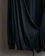 "DOLCE &amp; GABBANA" 100% silk snap button oversized cardigan