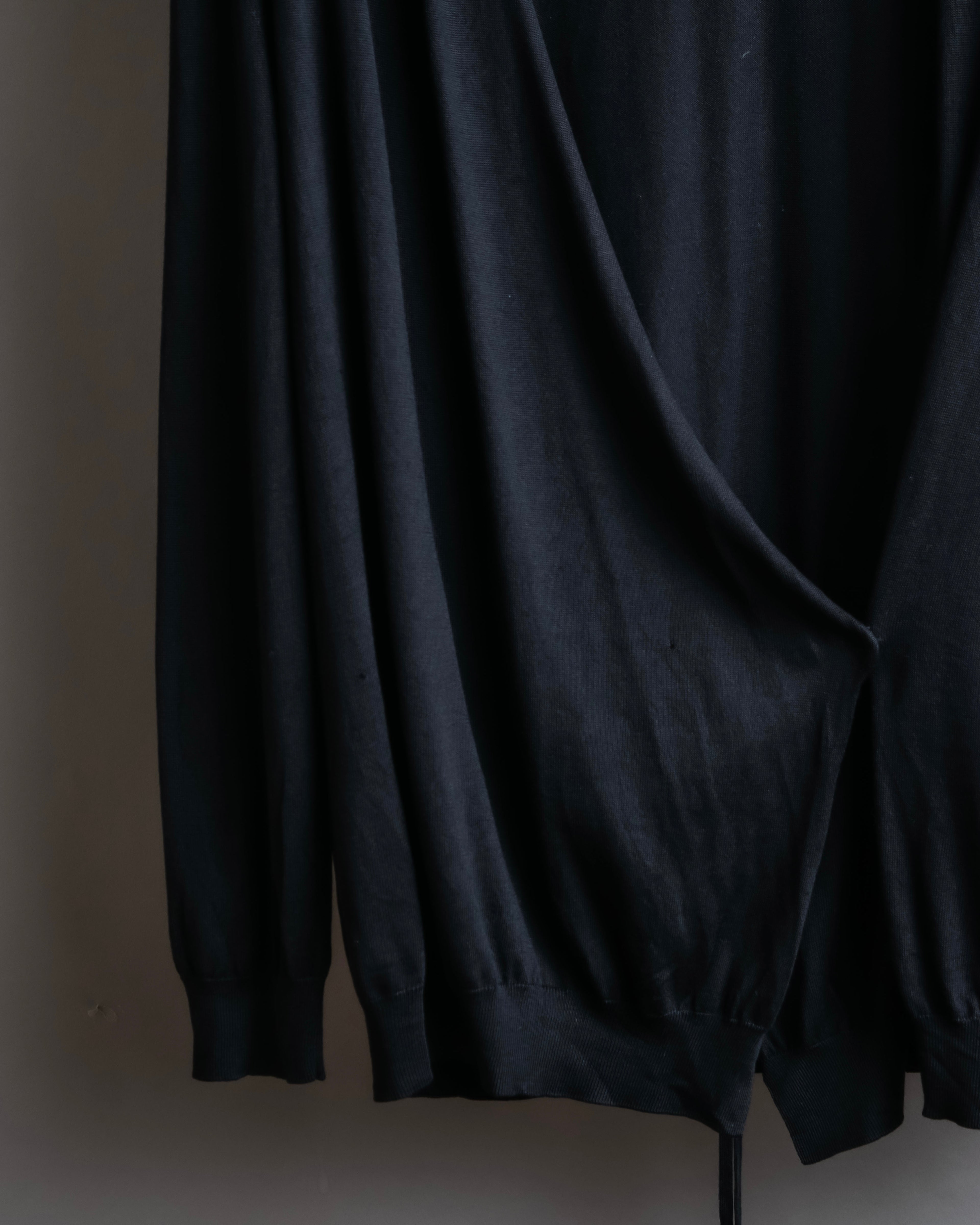 "DOLCE &amp; GABBANA" 100% silk snap button oversized cardigan