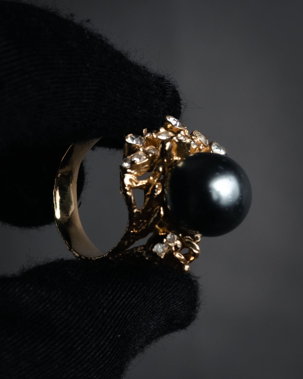 “Christian Dior” 60’s-70’s Organic pearl cluster ring
