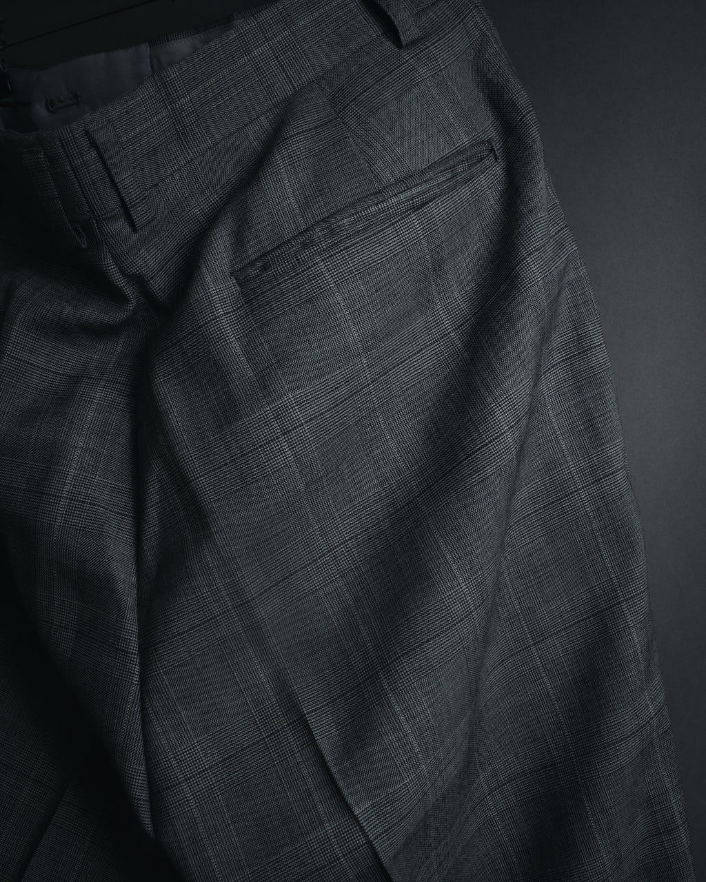 "YVES SAINT LAURENT" 80’s-90’s glen check tailored suit set