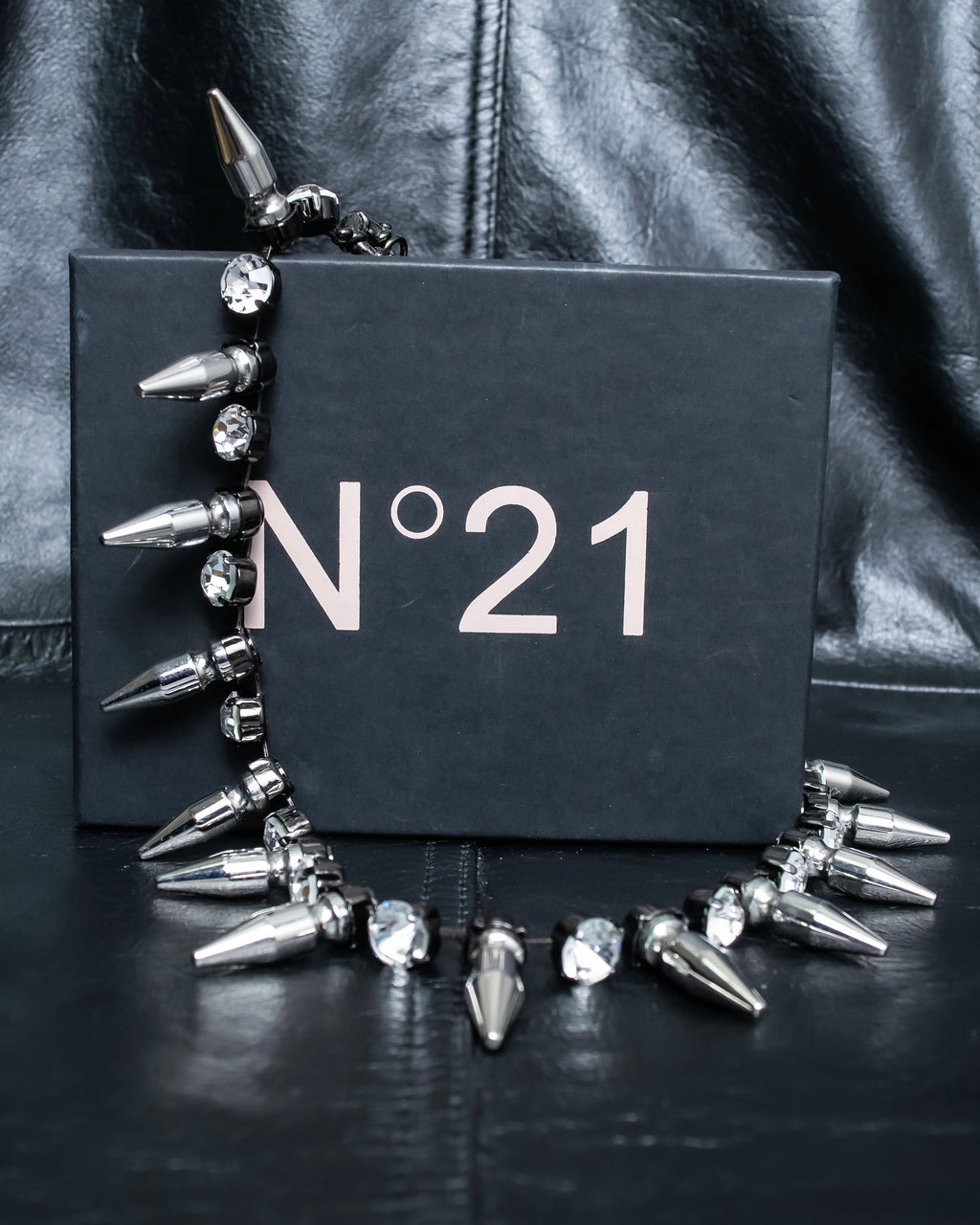 "N21 NUMERO VENTUNO" Studded diamond combination necklace