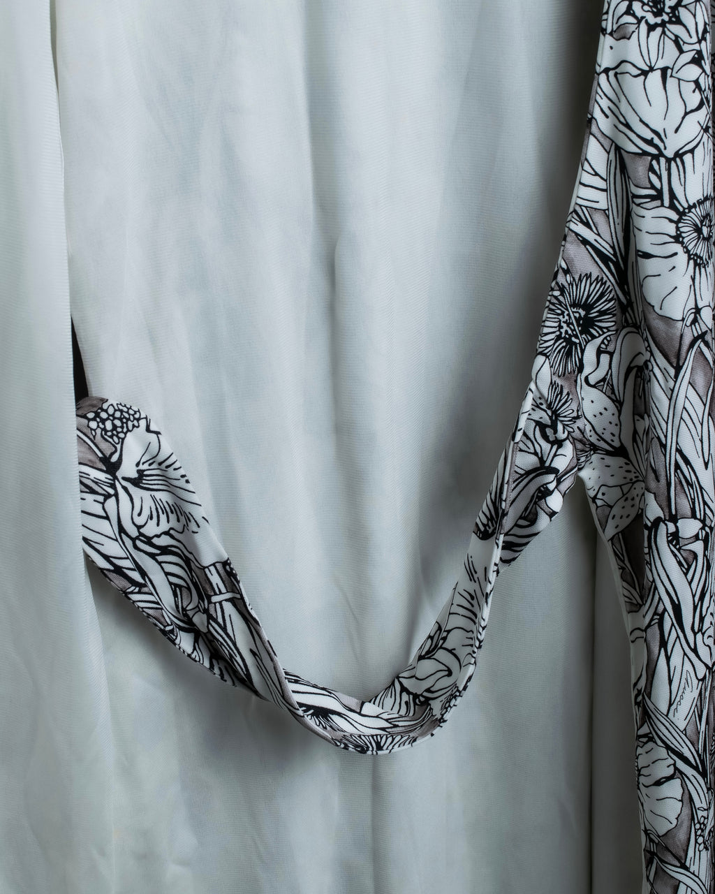 "GUCCI" Monotone floral print wrap dress