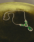 "Christian Dior" 80's-90's Emerald green pendant necklace