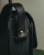 “Yves Saint Laurent” 90’s-00’s Cassandra logo one shoulder leather bag