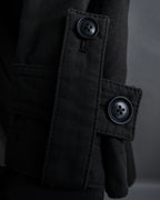 "Ground Y" 19AW Draping design cotton gabardine trench coat