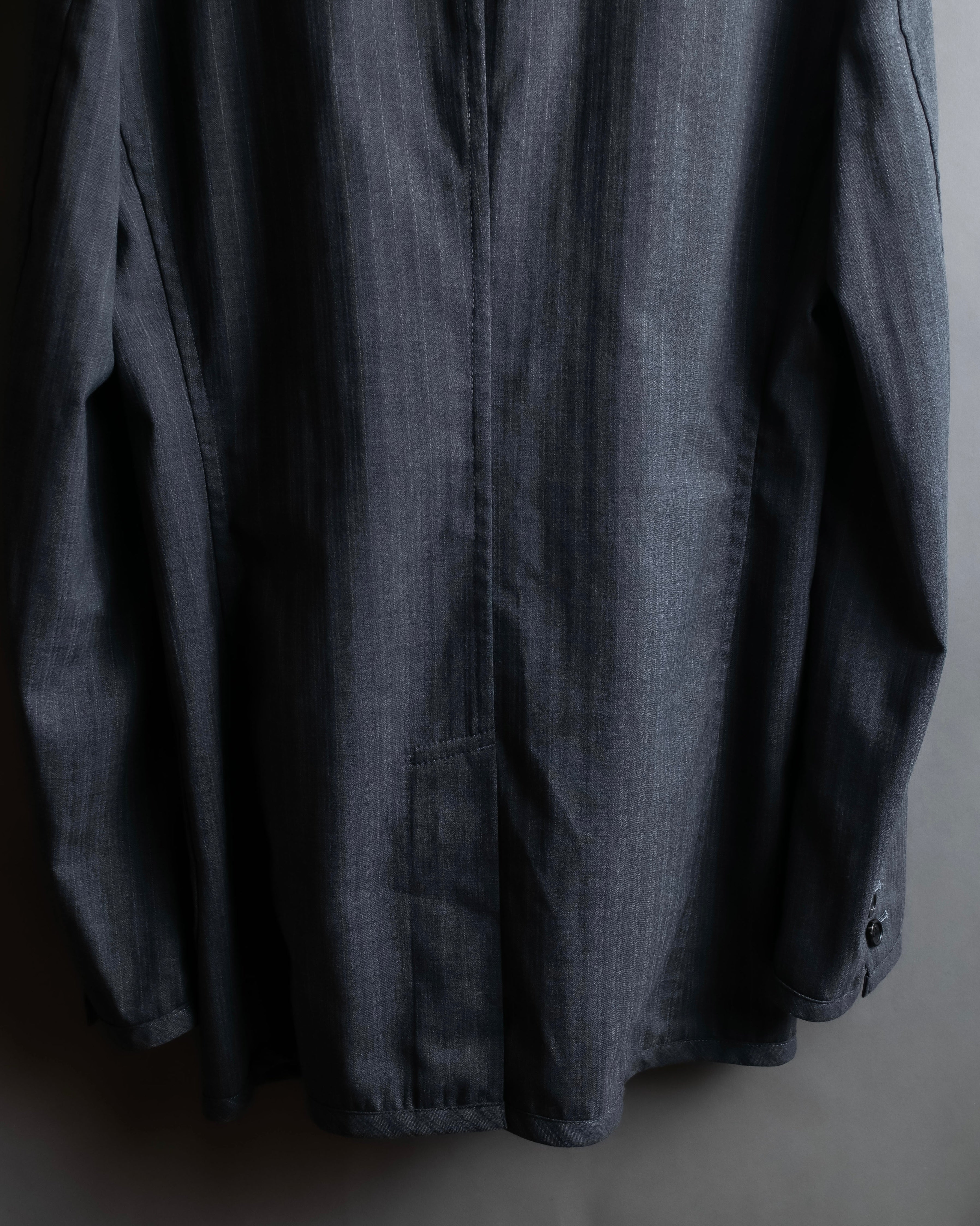 "COMME des GARCONS HOMME PLUS" 14SS modified lapel design striped jacket