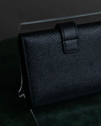 "CELINE" Crossgrain leather tri-fold wallet