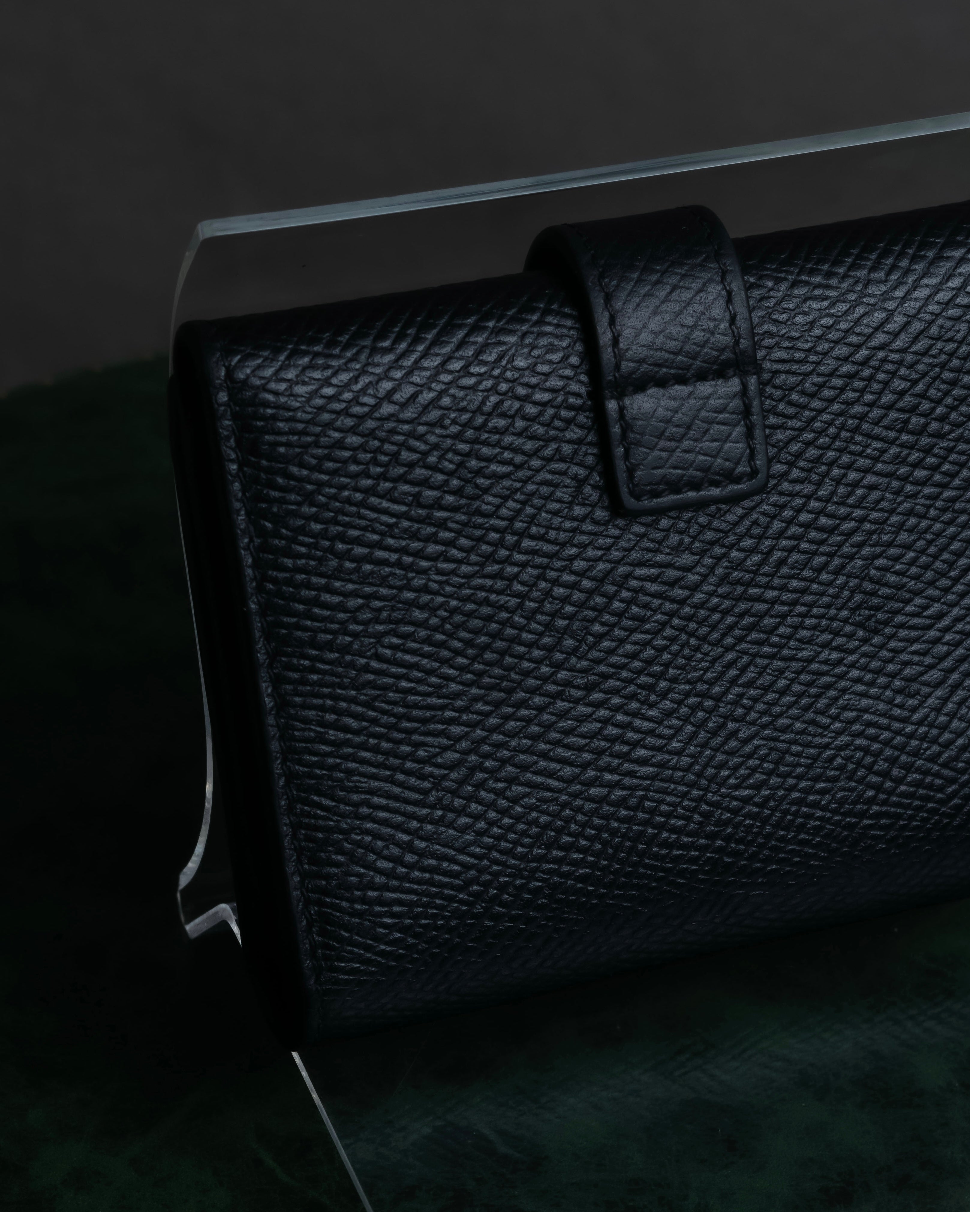 "CELINE" Crossgrain leather tri-fold wallet